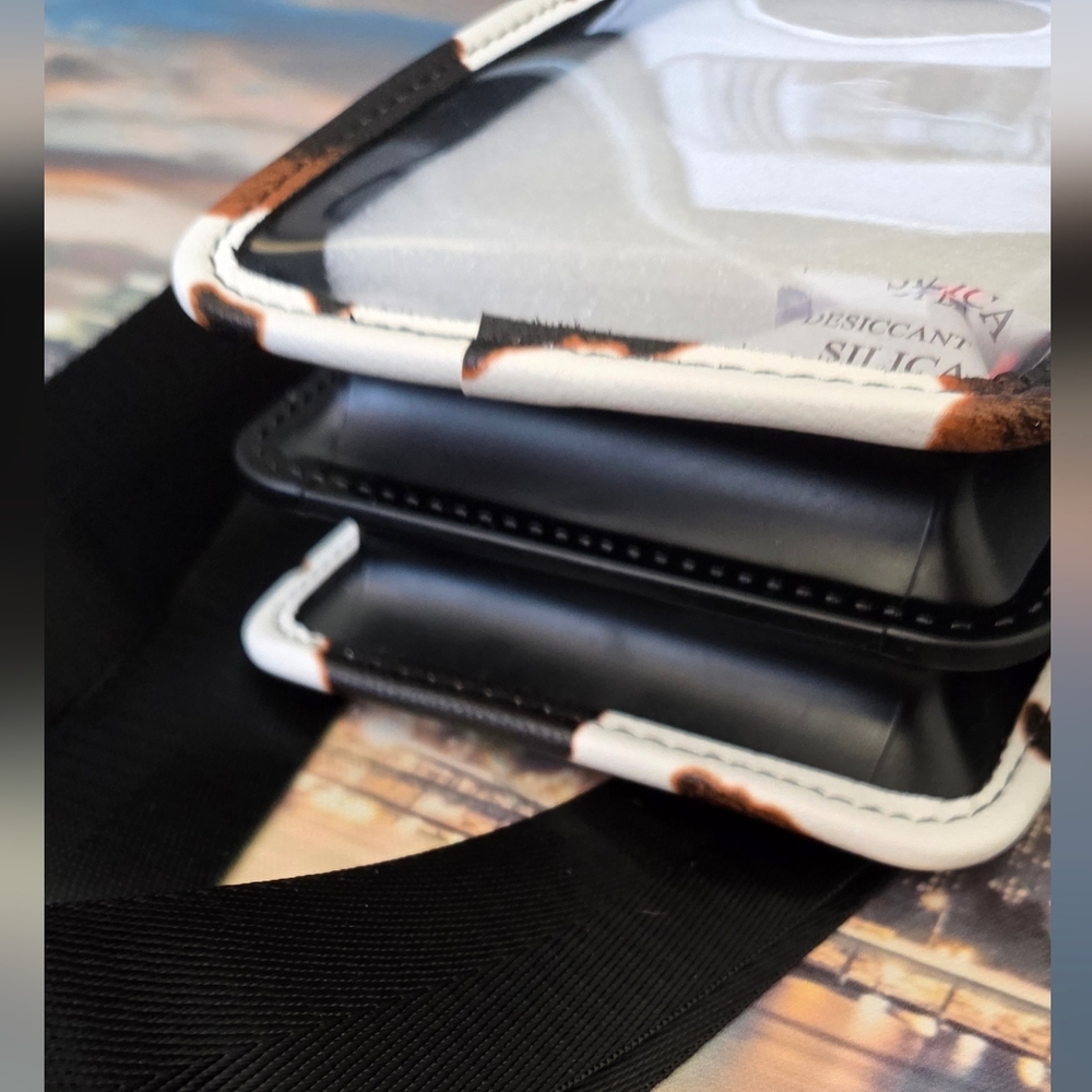 VEGAN Clear & Animal Print Crossbody Bag NWT - Picture 6 of 13